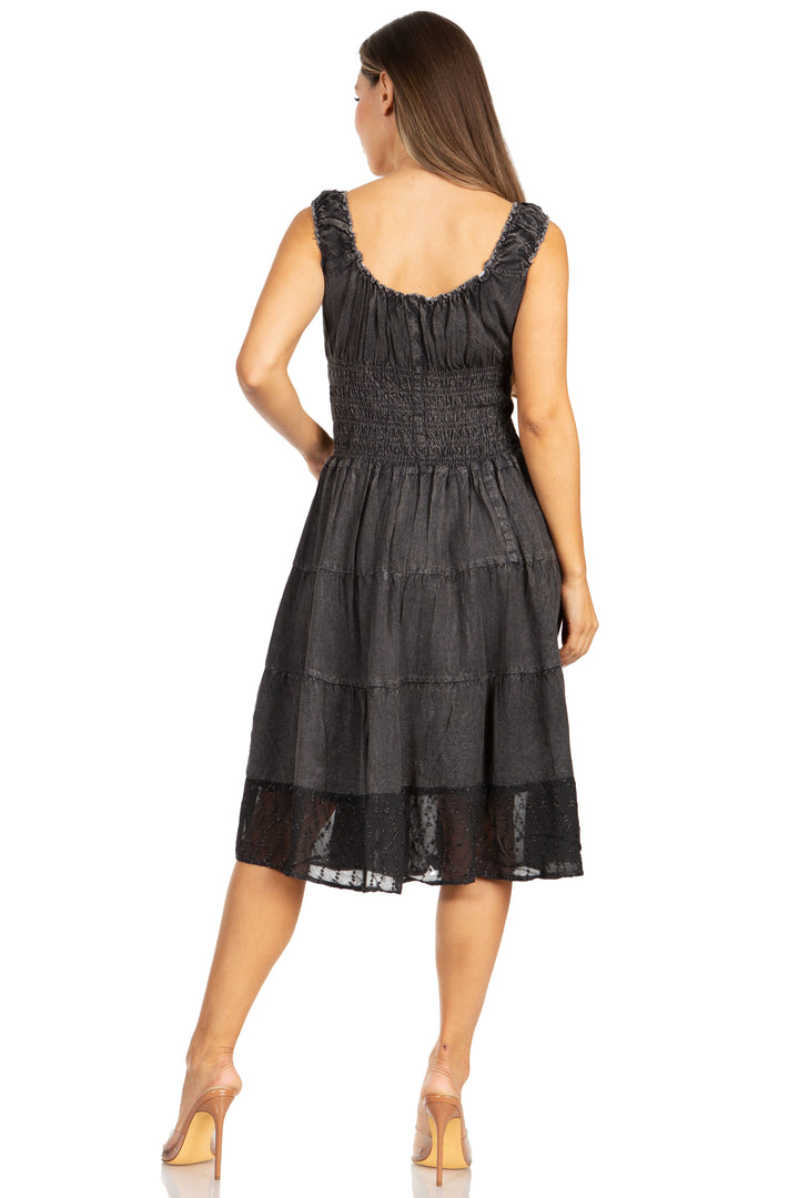 Sakkas Spring Maiden Ombre Peasant Dress