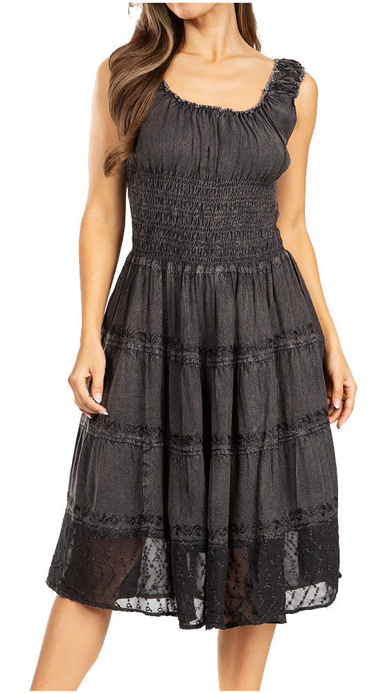 Sakkas Spring Maiden Ombre Peasant Dress