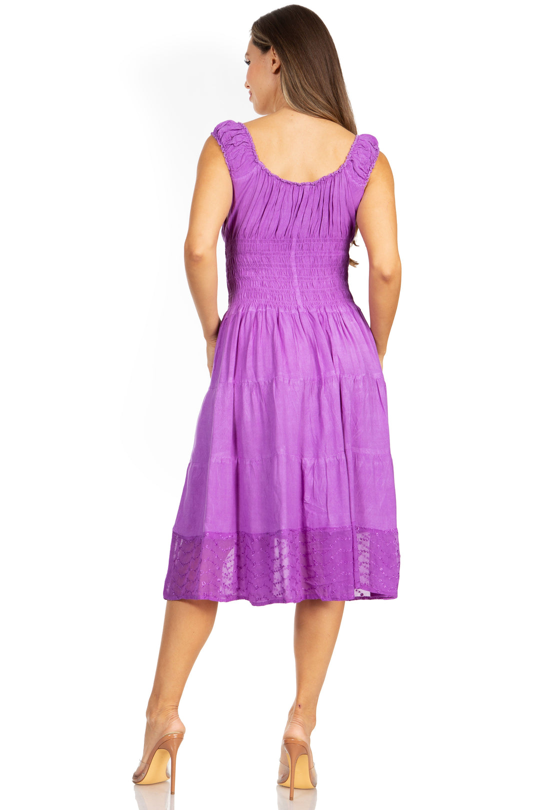 Sakkas Spring Maiden Ombre Peasant Dress