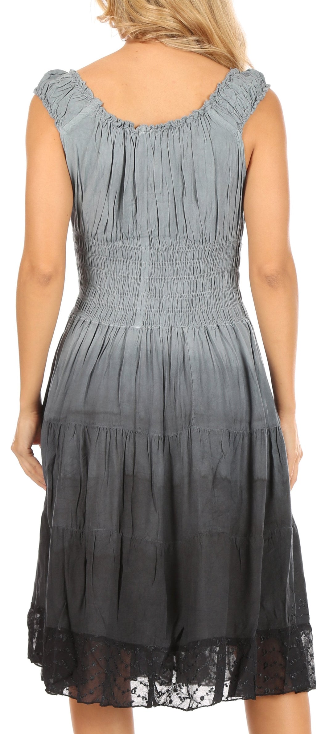 Sakkas Spring Maiden Ombre Peasant Dress