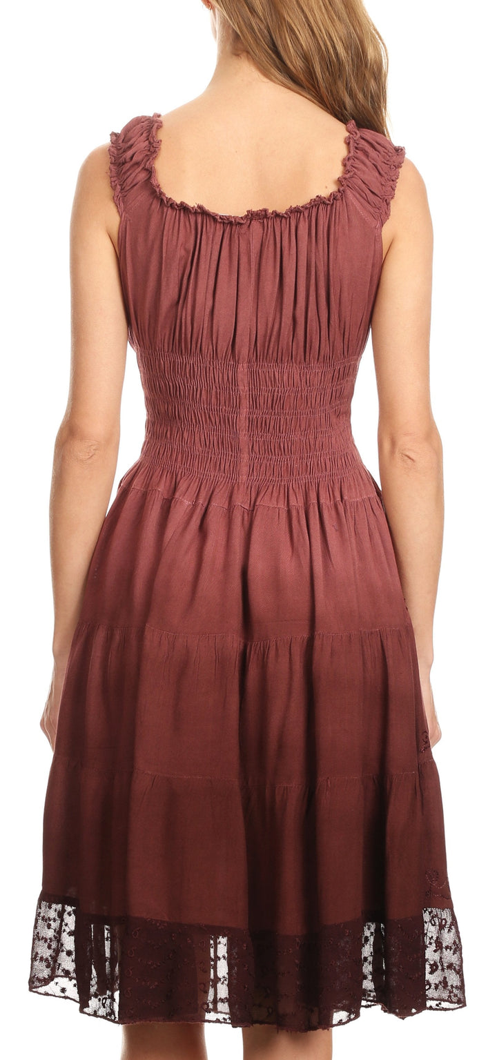 Sakkas Spring Maiden Ombre Peasant Dress