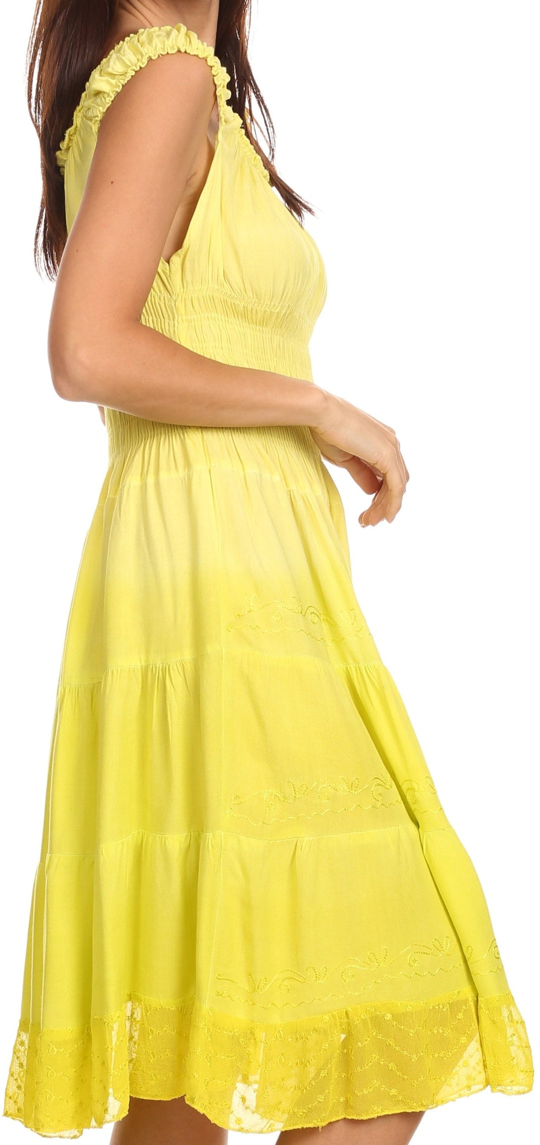 Sakkas Spring Maiden Ombre Peasant Dress