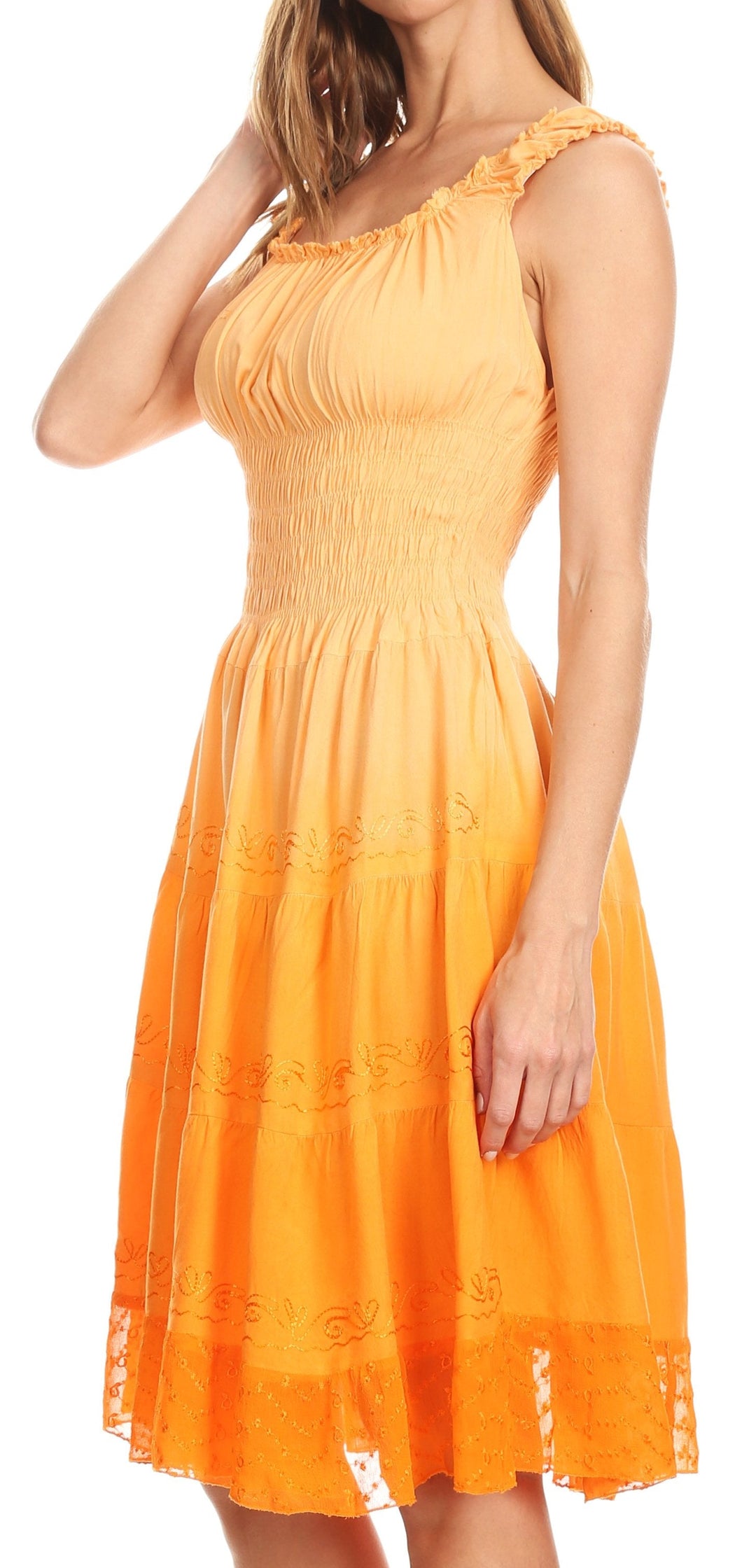 Sakkas Spring Maiden Ombre Peasant Dress