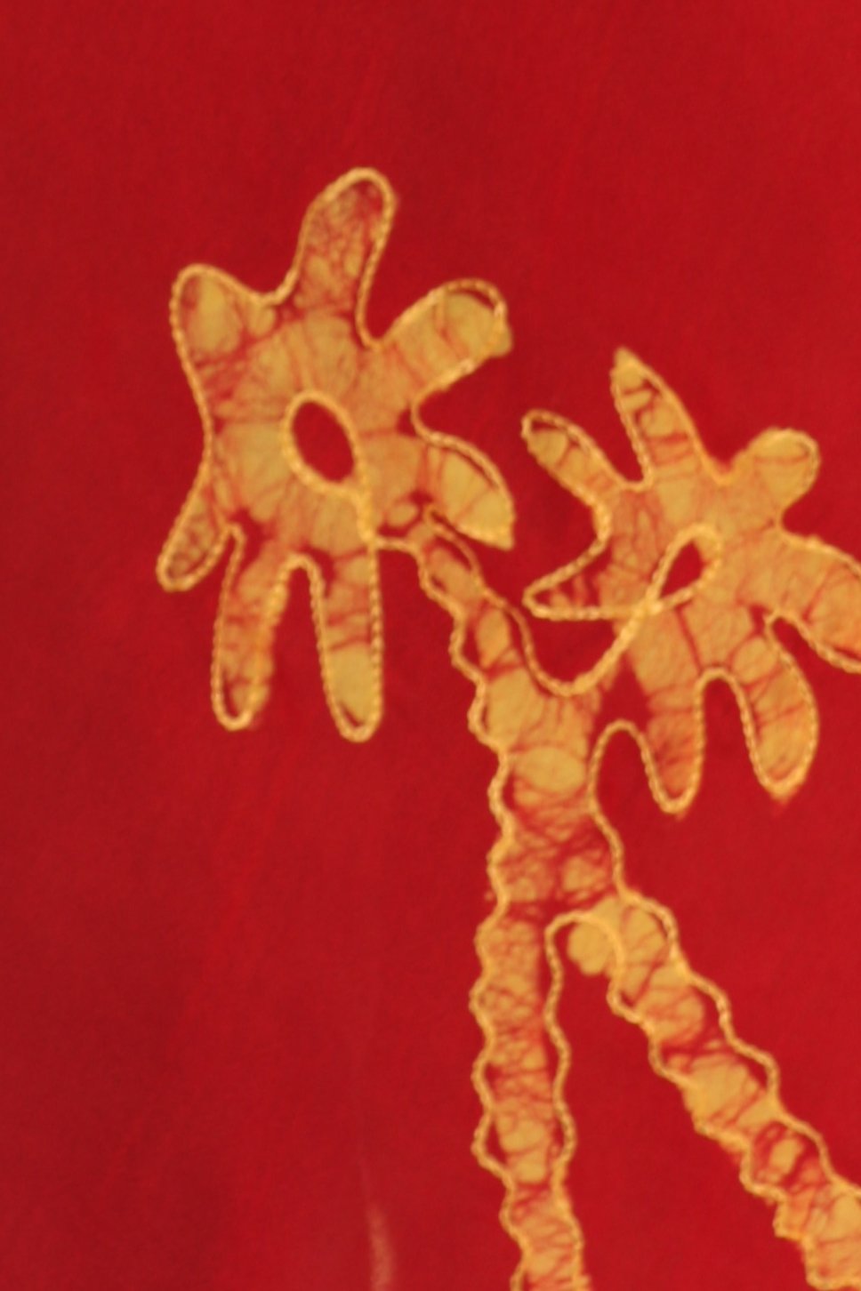 Sakkas Batik Palm Tree Cap Sleeve Caftan Dress / Cover Up