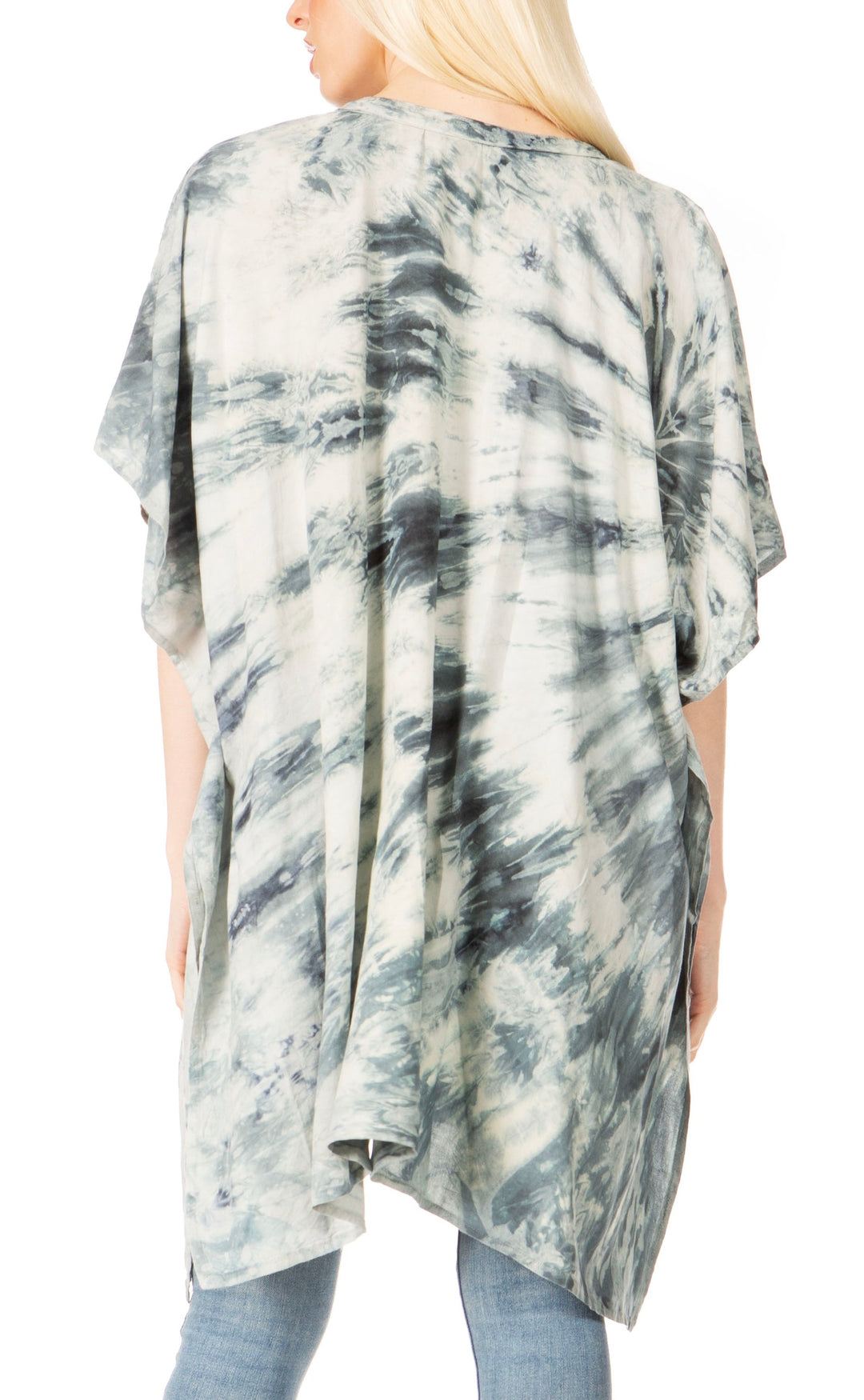 Sakkas Marcy Women's V-neck Caftan Top Tunic Dress - Perfect for Summer Boho Style & Swinging Coverup