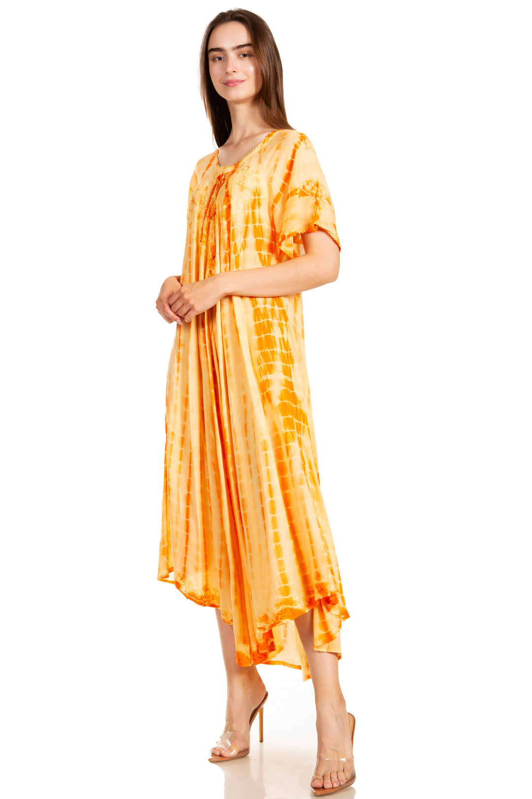 Sakkas Melika Tie Dye Caftan Dress