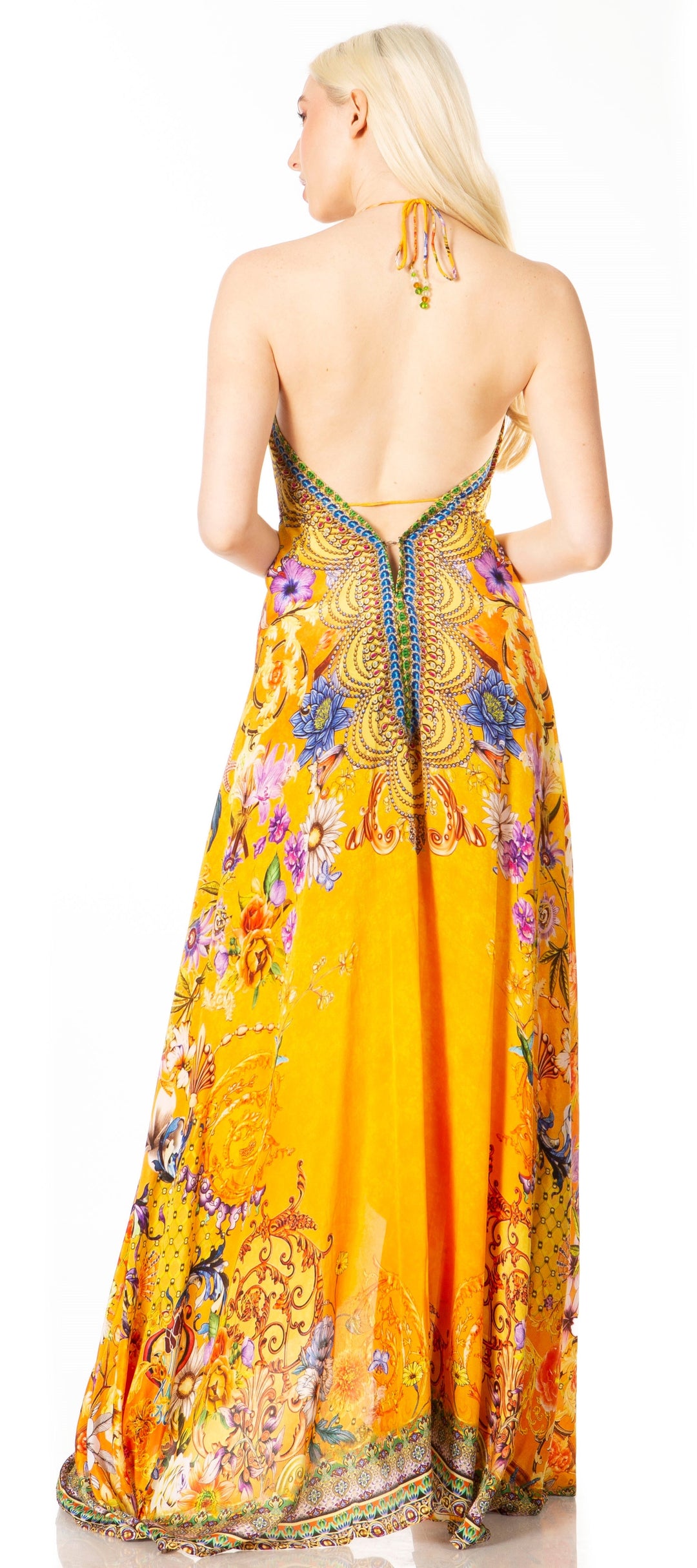 Sakkas Lizi 2 Women's High-Low Halter Maxi Dress for Beach and Vacation Parties