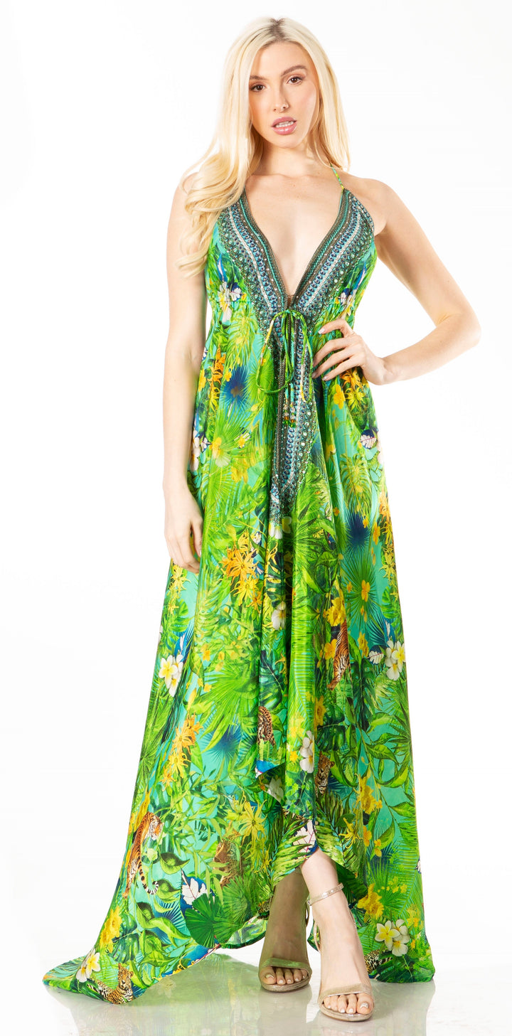 Sakkas Lizi 2 Women's High-Low Halter Maxi Dress for Beach and Vacation Parties