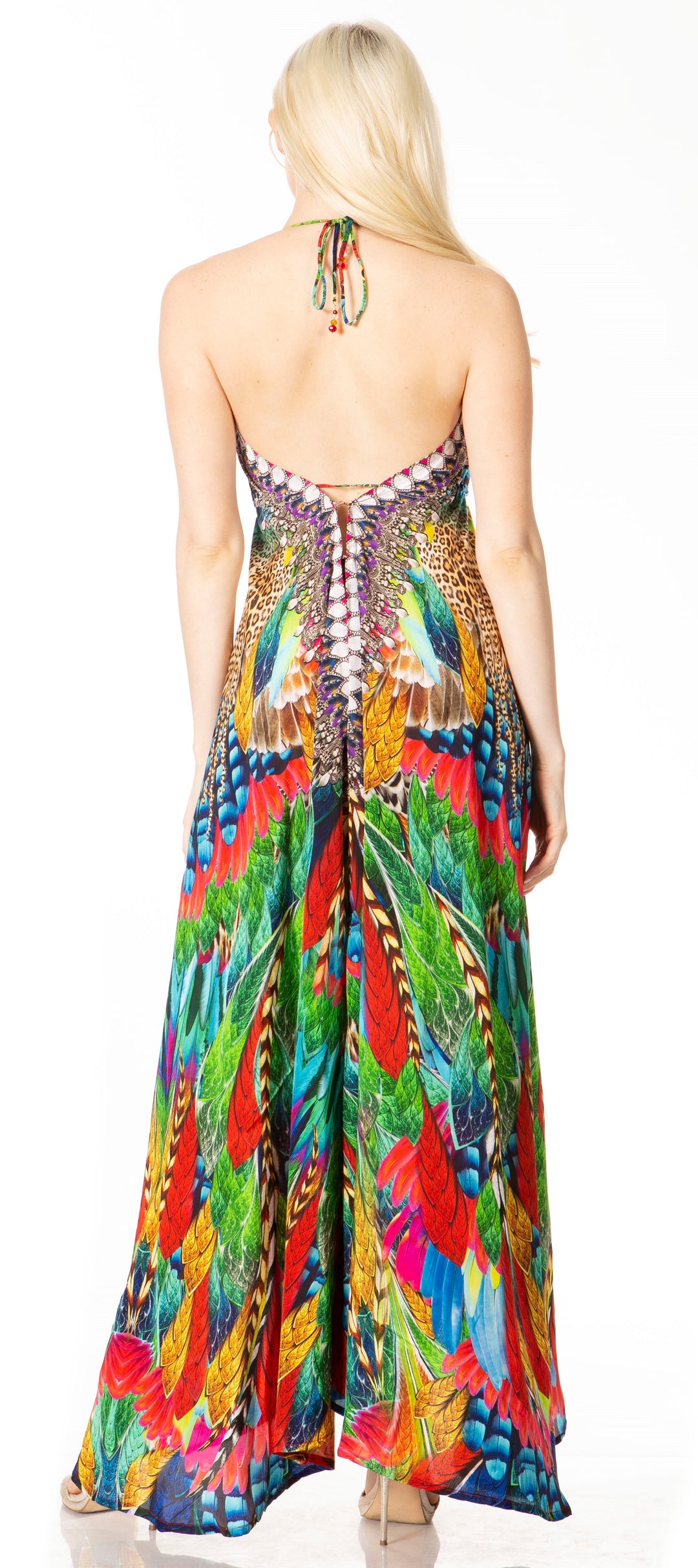 Sakkas Lizi 2 Women's High-Low Halter Maxi Dress for Beach and Vacation Parties