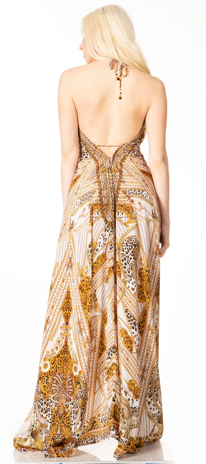 Sakkas Lizi 2 Women's High-Low Halter Maxi Dress for Beach and Vacation Parties