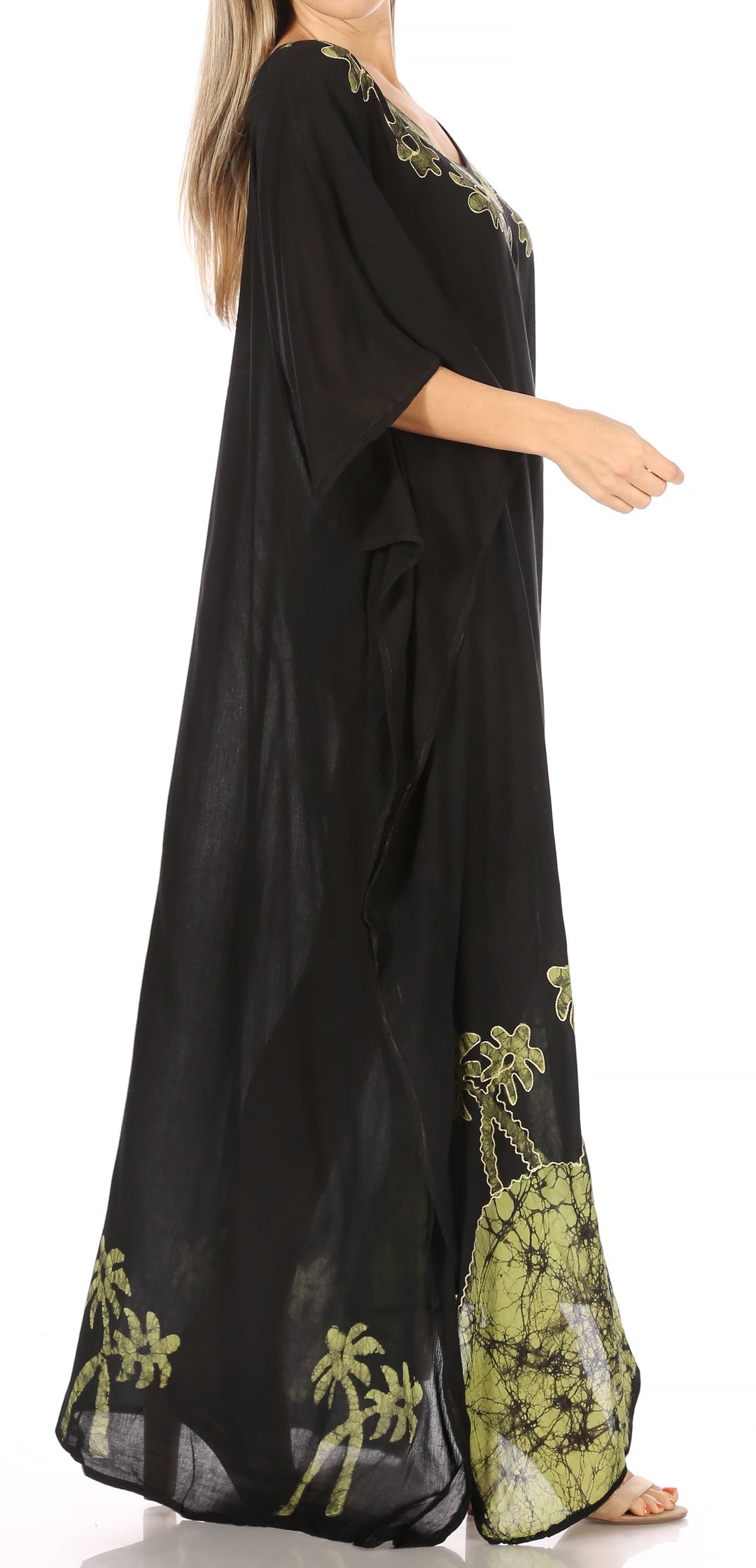 Sakkas Leonor Women's Boho Casual Long Maxi Caftan Dress Kaftan Cover-up LougeWear