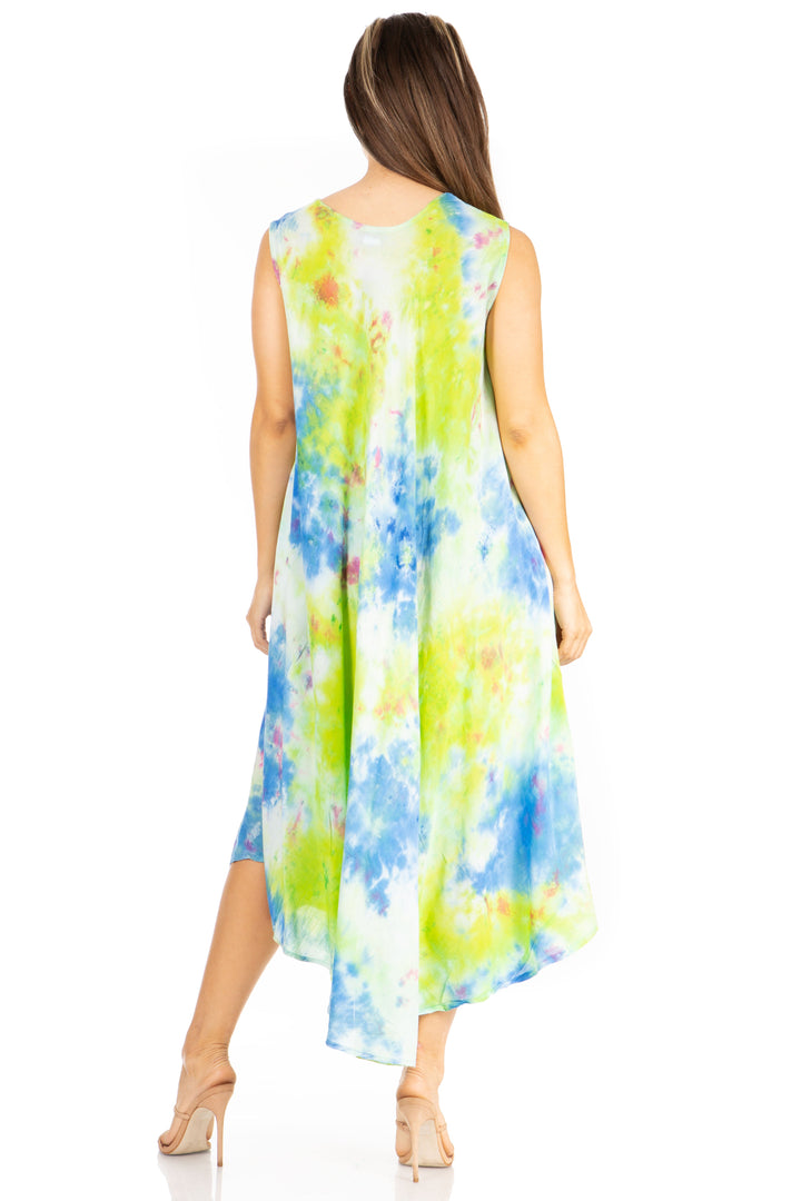 Sakkas Starlight Third Tie Dye Caftan Dress: Women&
