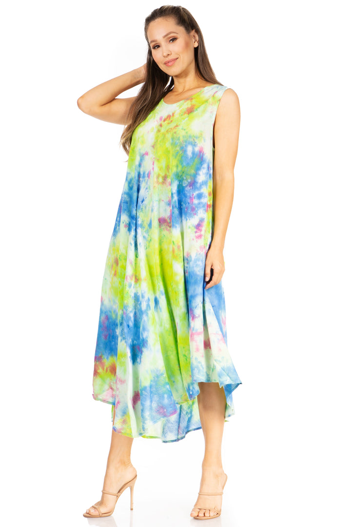 Sakkas Starlight Third Tie Dye Caftan Dress: Women&