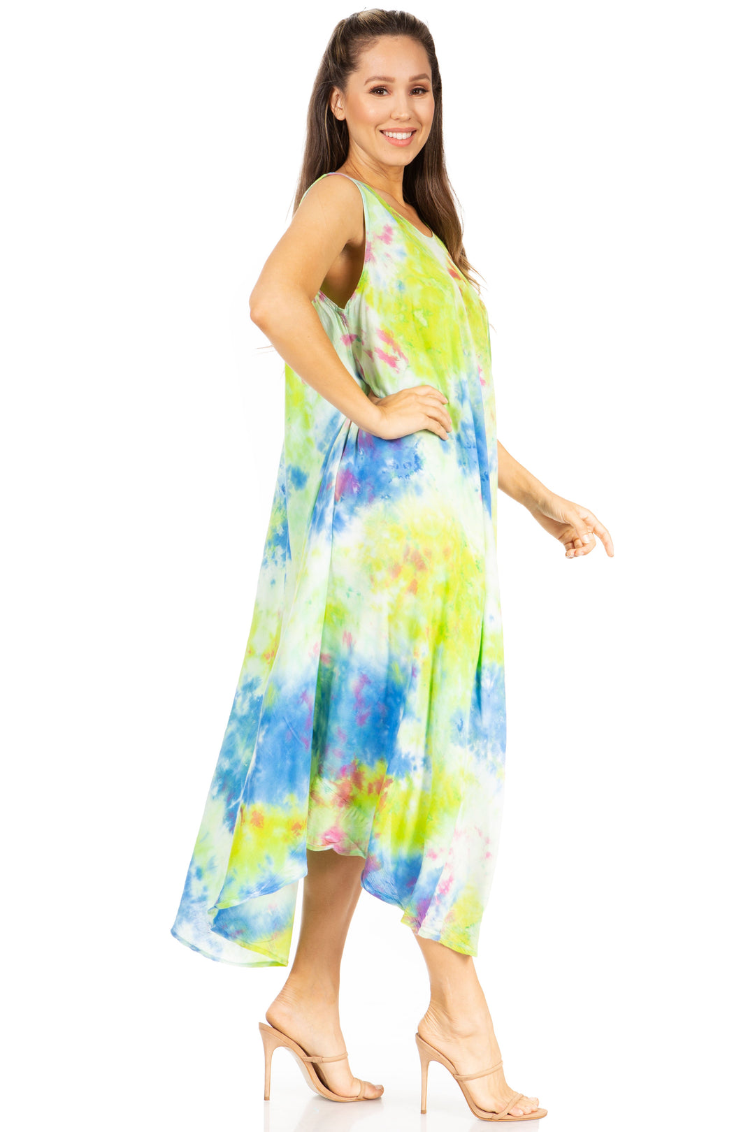 Sakkas Starlight Third Tie Dye Caftan Dress: Women&