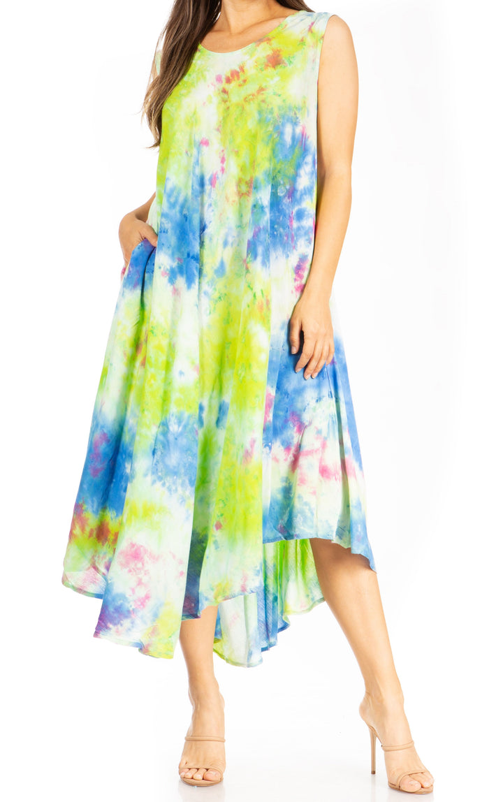 Sakkas Starlight Third Tie Dye Caftan Dress: Women&