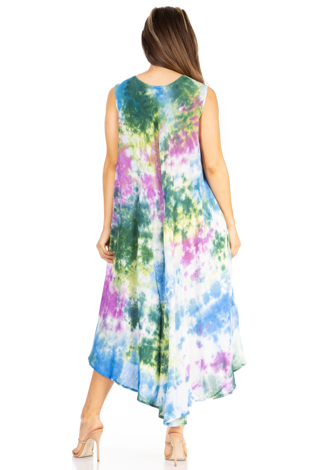 Sakkas Starlight Third Tie Dye Caftan Dress: Women&