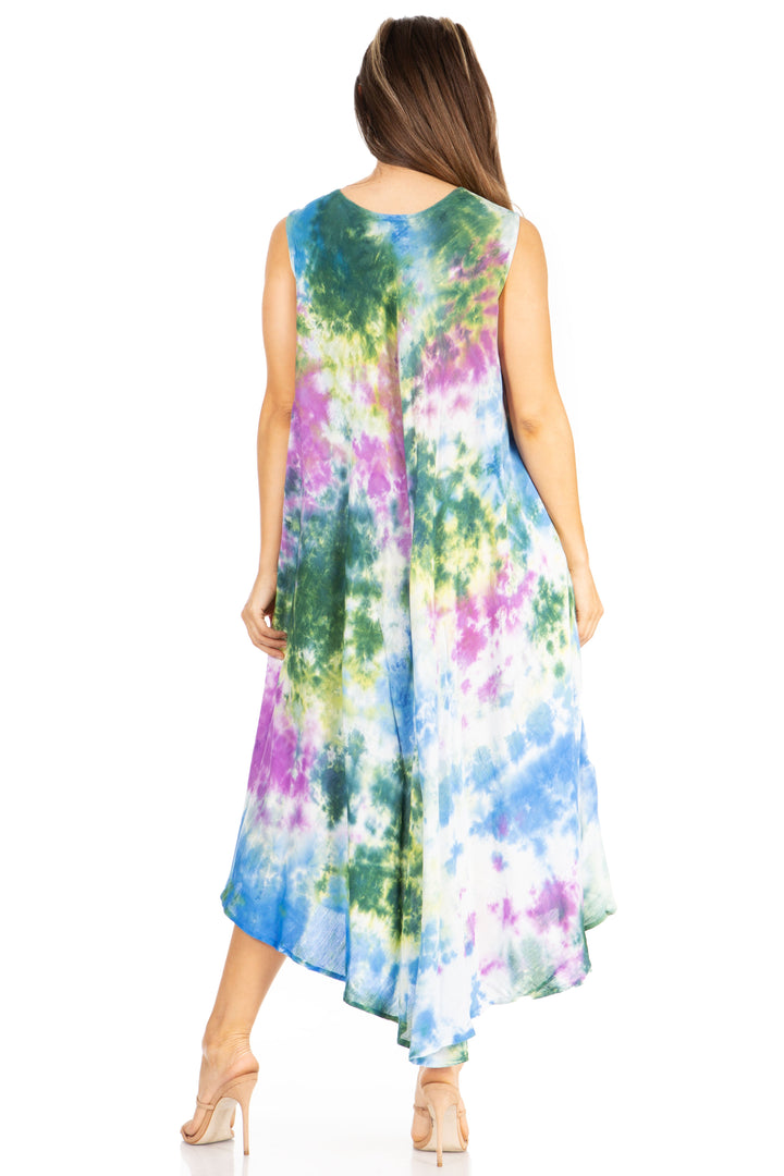 Sakkas Starlight Third Tie Dye Caftan Dress: Women&