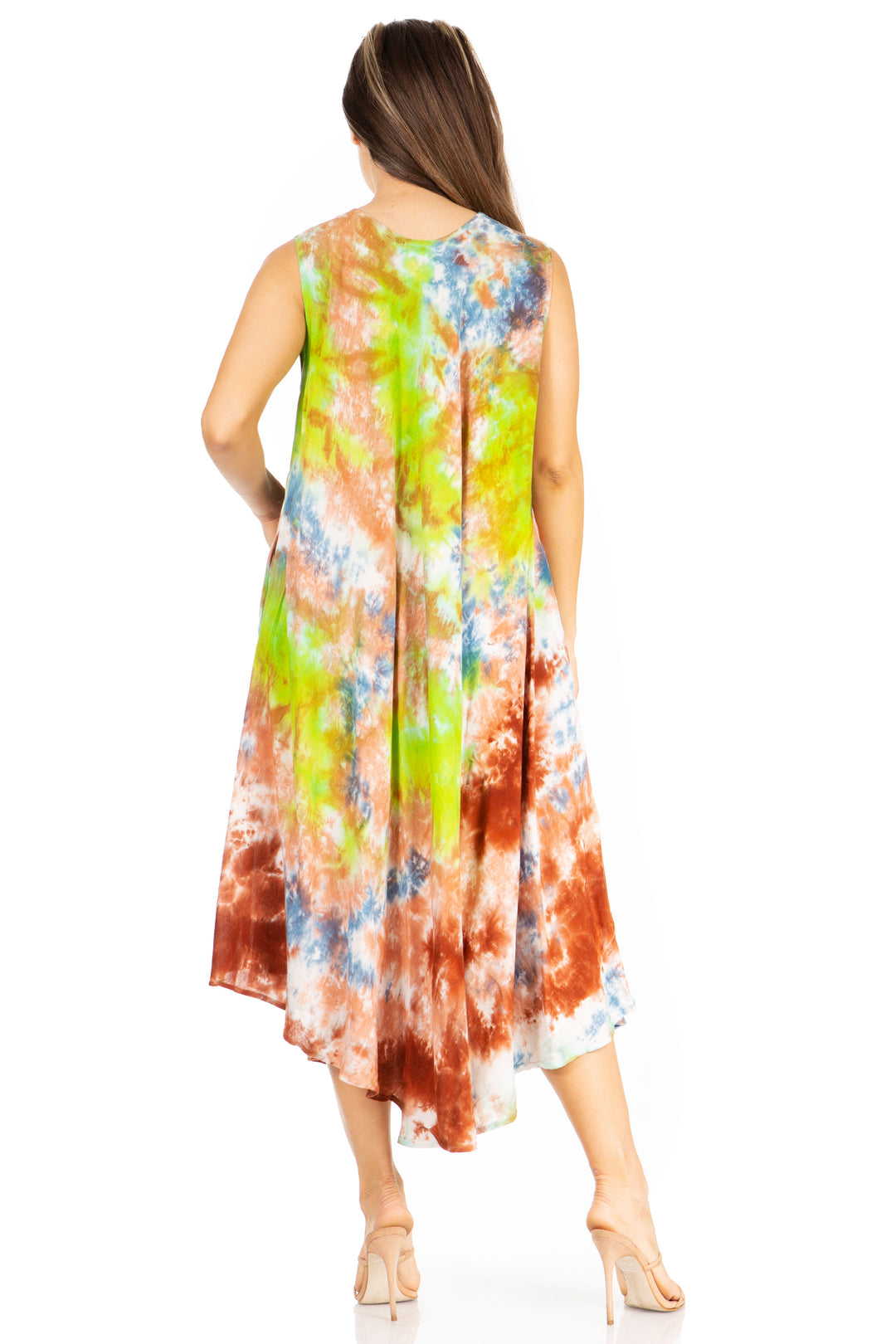 Sakkas Starlight Third Tie Dye Caftan Dress: Women&
