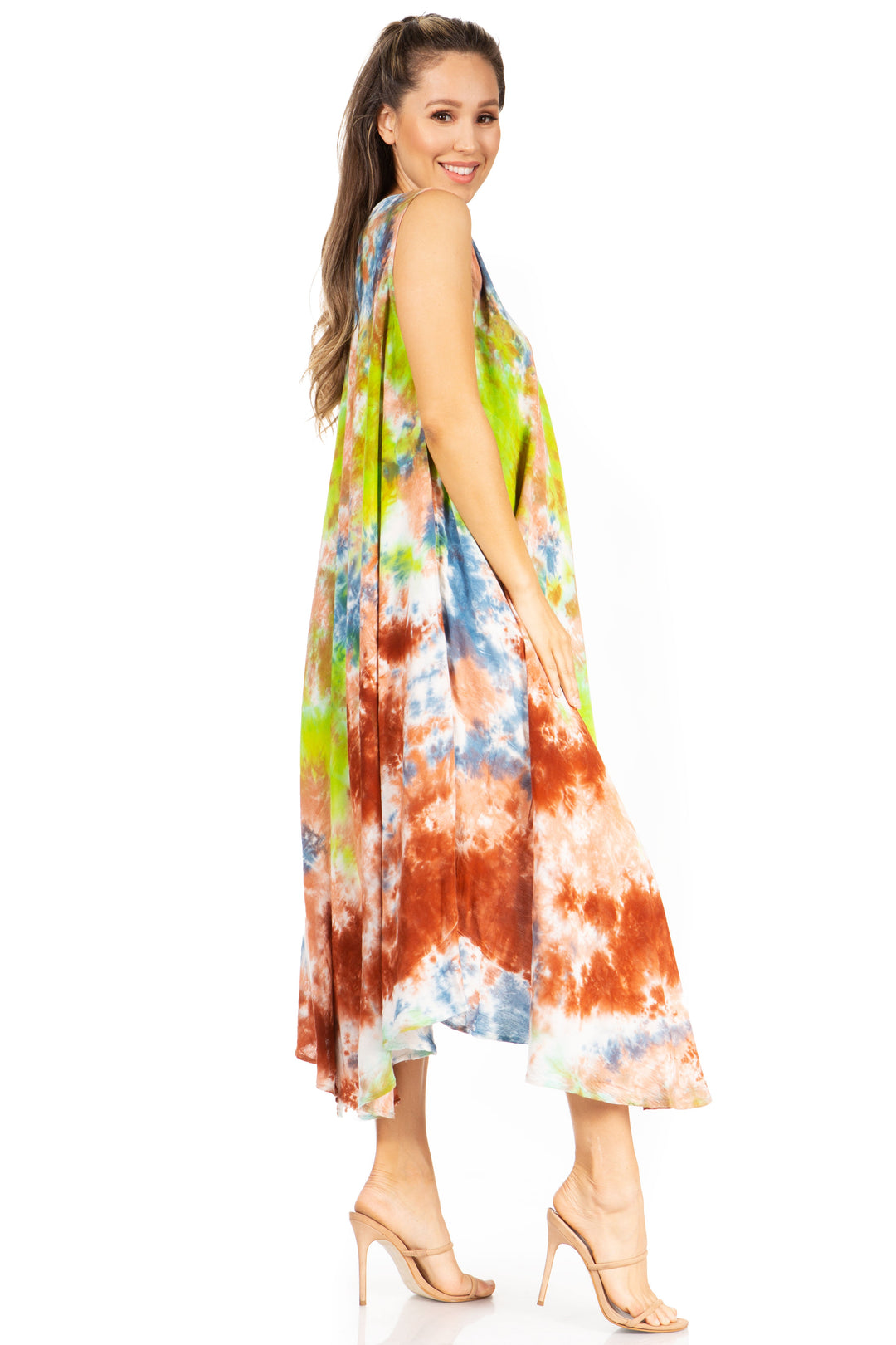 Sakkas Starlight Third Tie Dye Caftan Dress: Women&