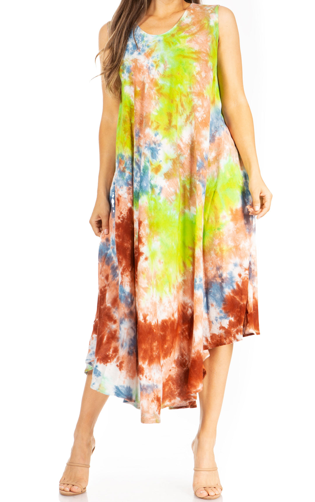Sakkas Starlight Third Tie Dye Caftan Dress: Women&