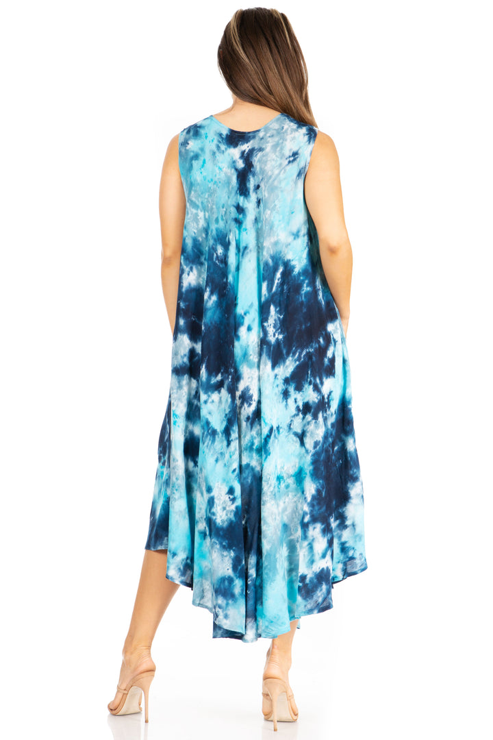 Sakkas Starlight Third Tie Dye Caftan Dress: Women&