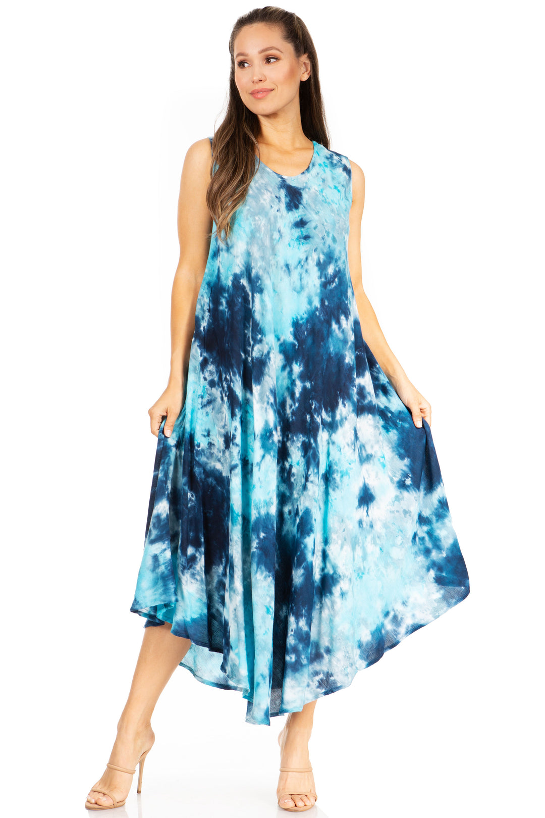 Sakkas Starlight Third Tie Dye Caftan Dress: Women&
