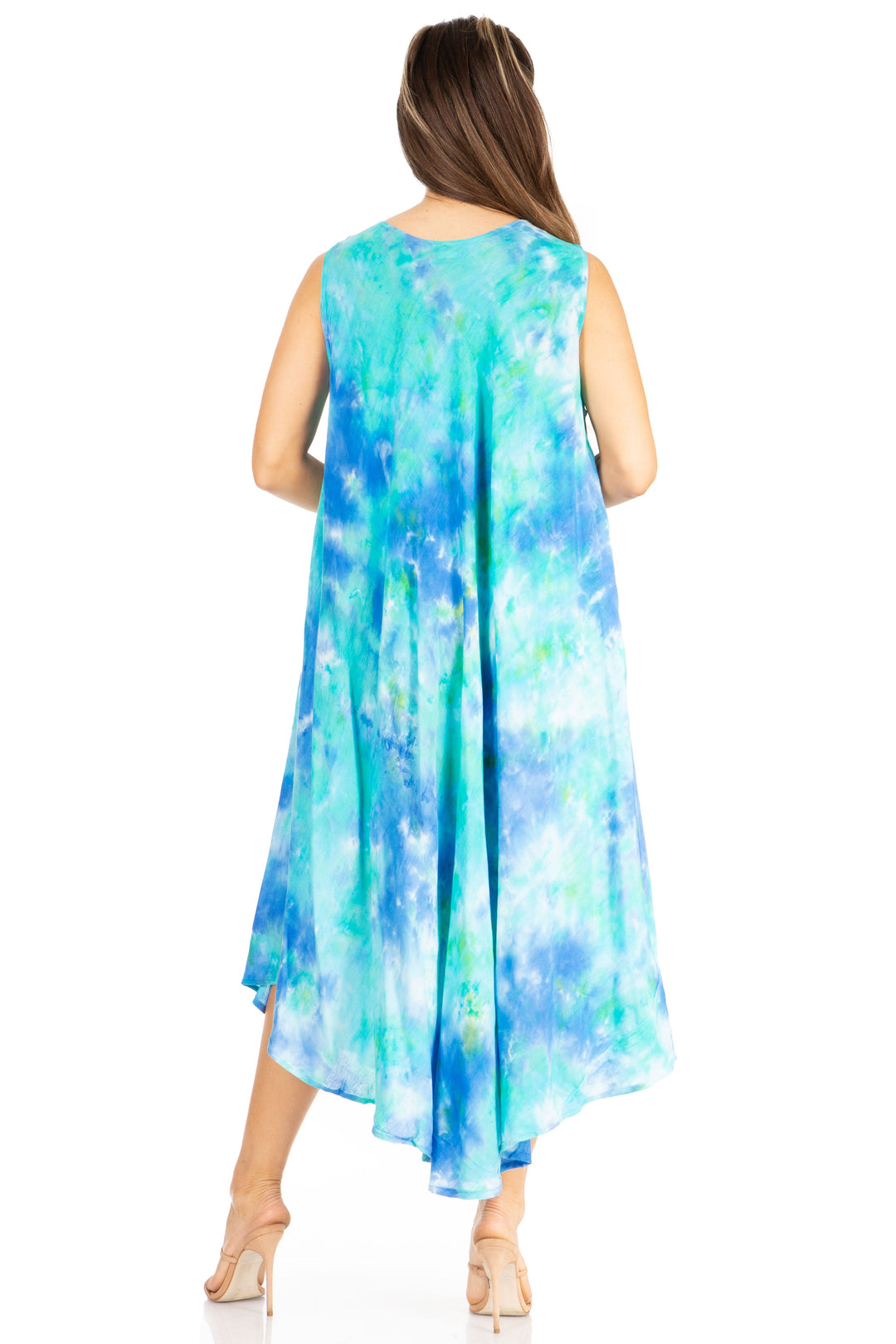 Sakkas Starlight Third Tie Dye Caftan Dress: Women&