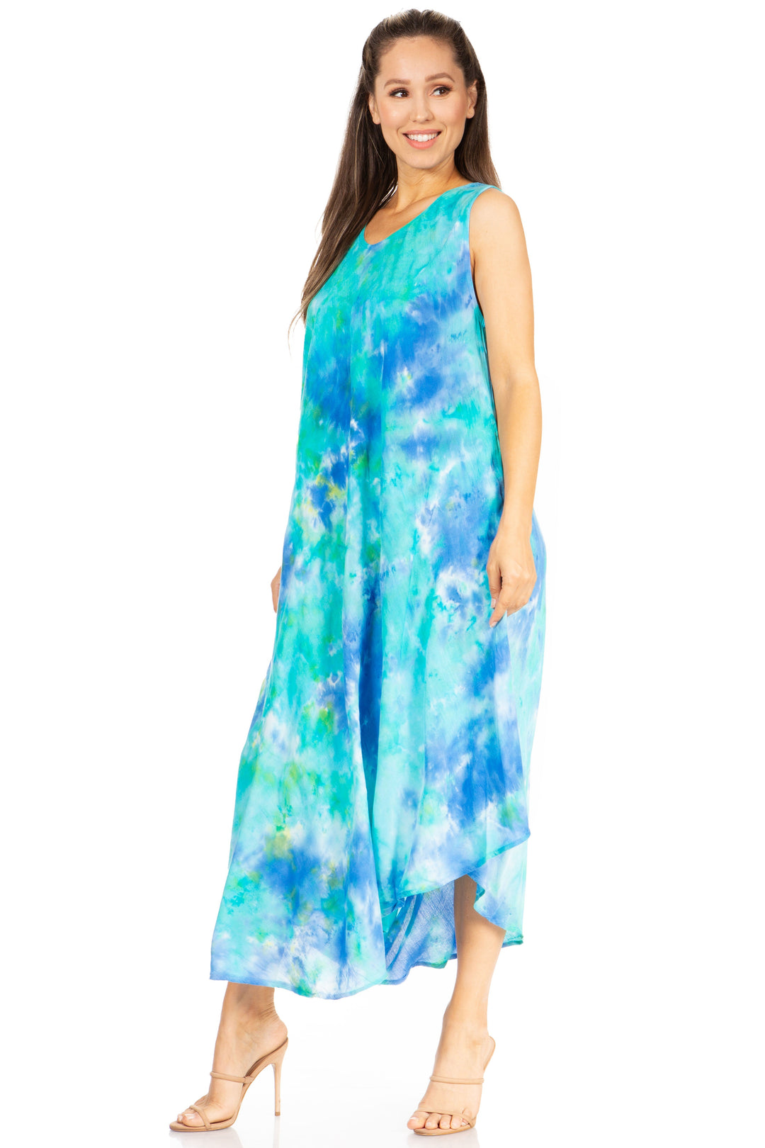 Sakkas Starlight Third Tie Dye Caftan Dress: Women&