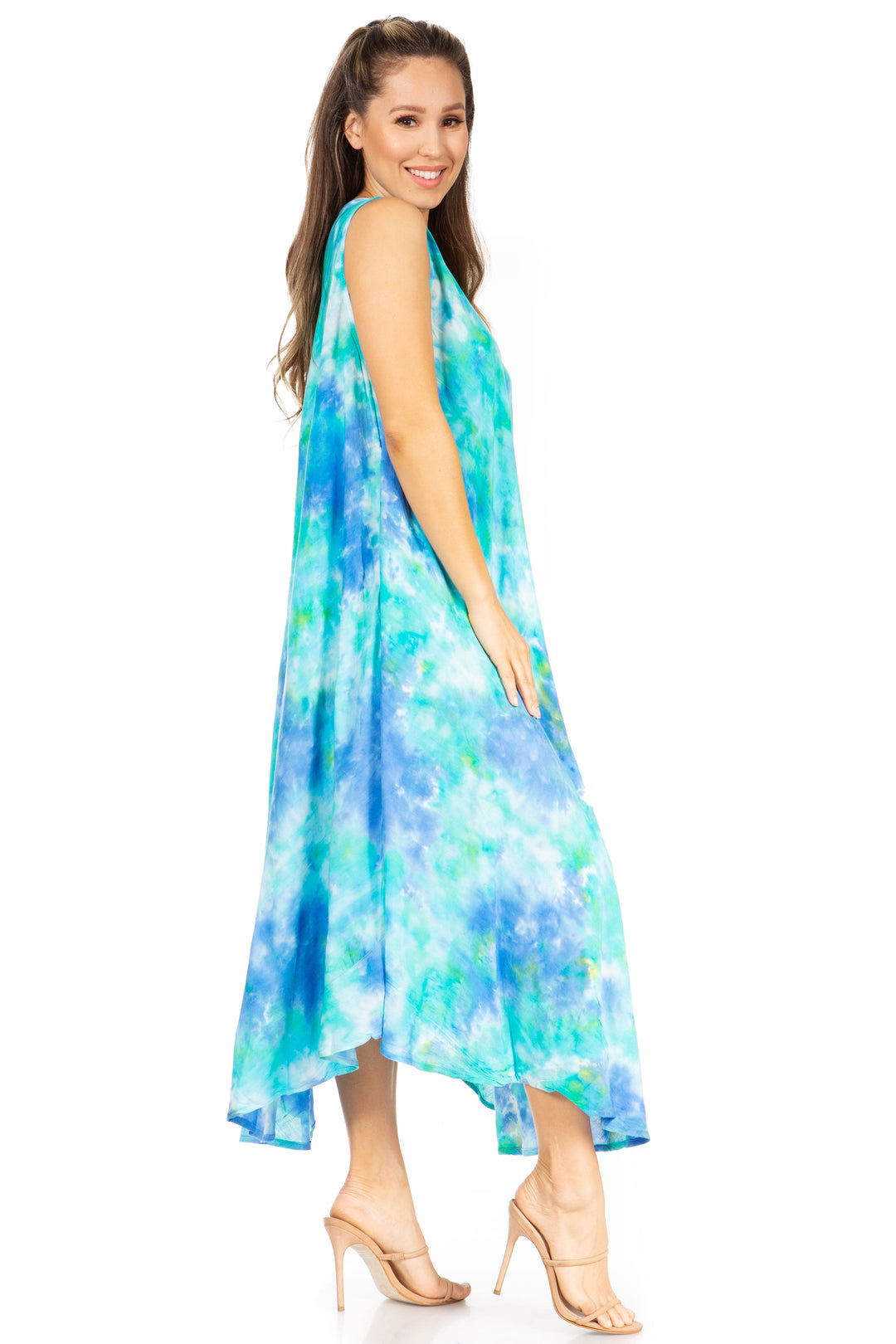 Sakkas Starlight Third Tie Dye Caftan Dress: Women&