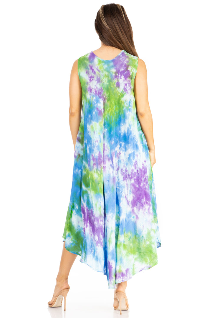 Sakkas Starlight Third Tie Dye Caftan Dress: Women&