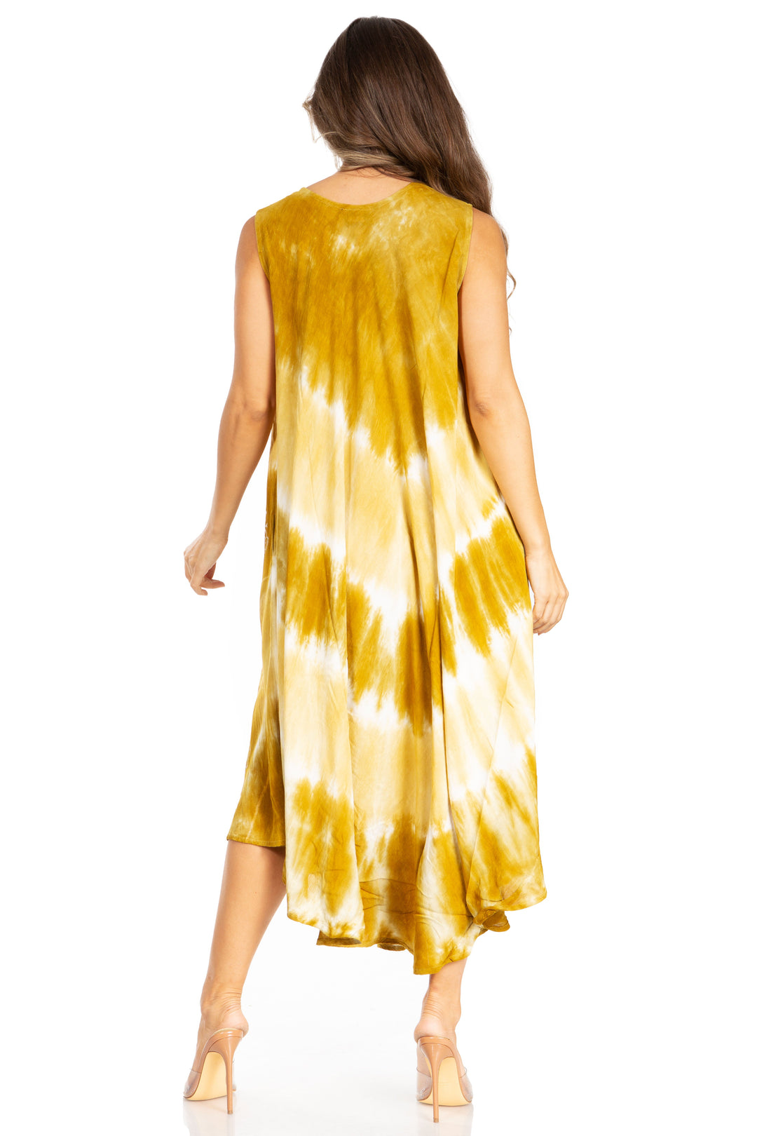 Sakkas Starlight Third Tie Dye Caftan Dress: Women&