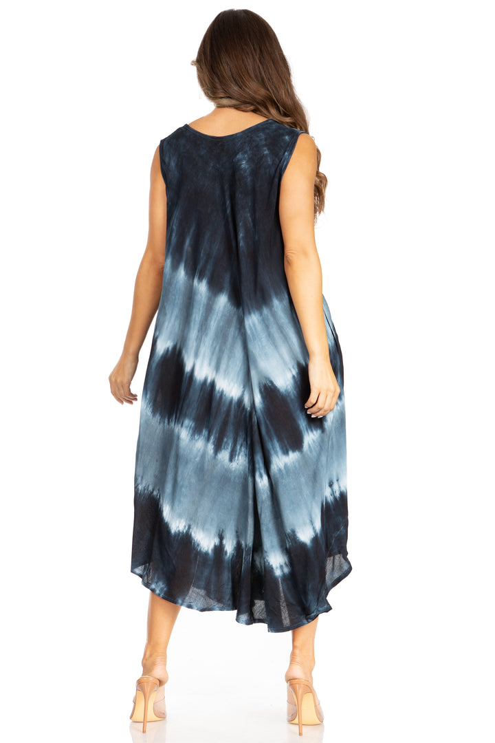 Sakkas Starlight Third Tie Dye Caftan Dress: Women&