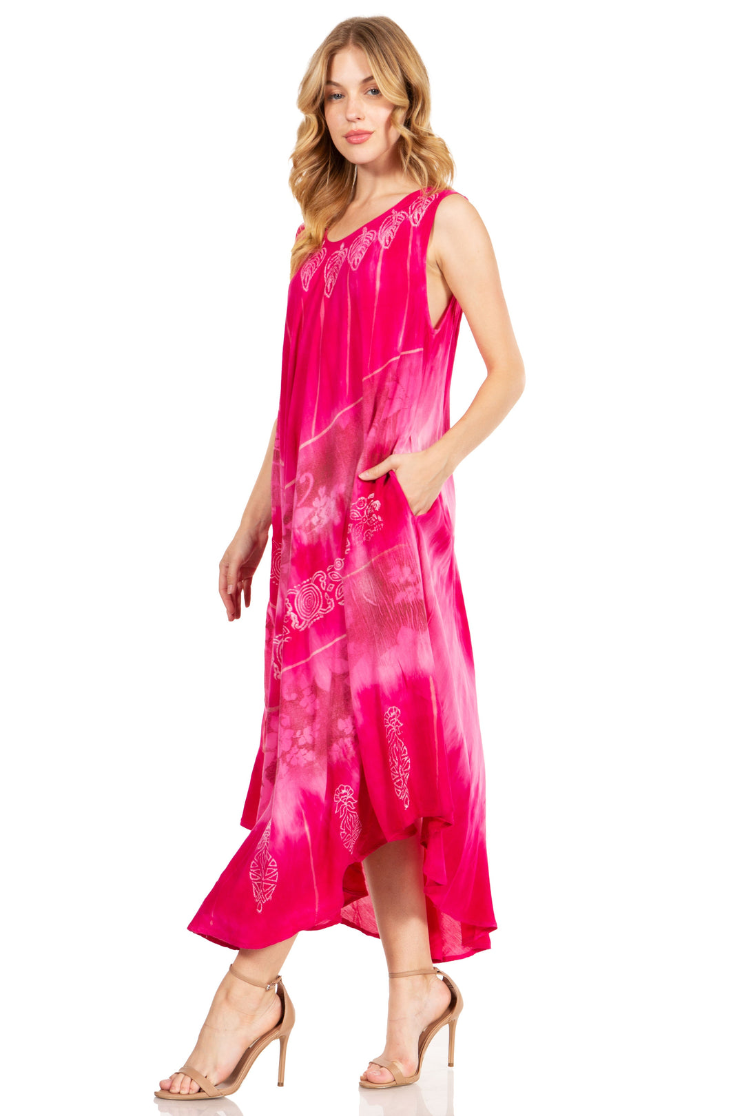 Sakkas Starlight Third Tie Dye Caftan Dress: Women&