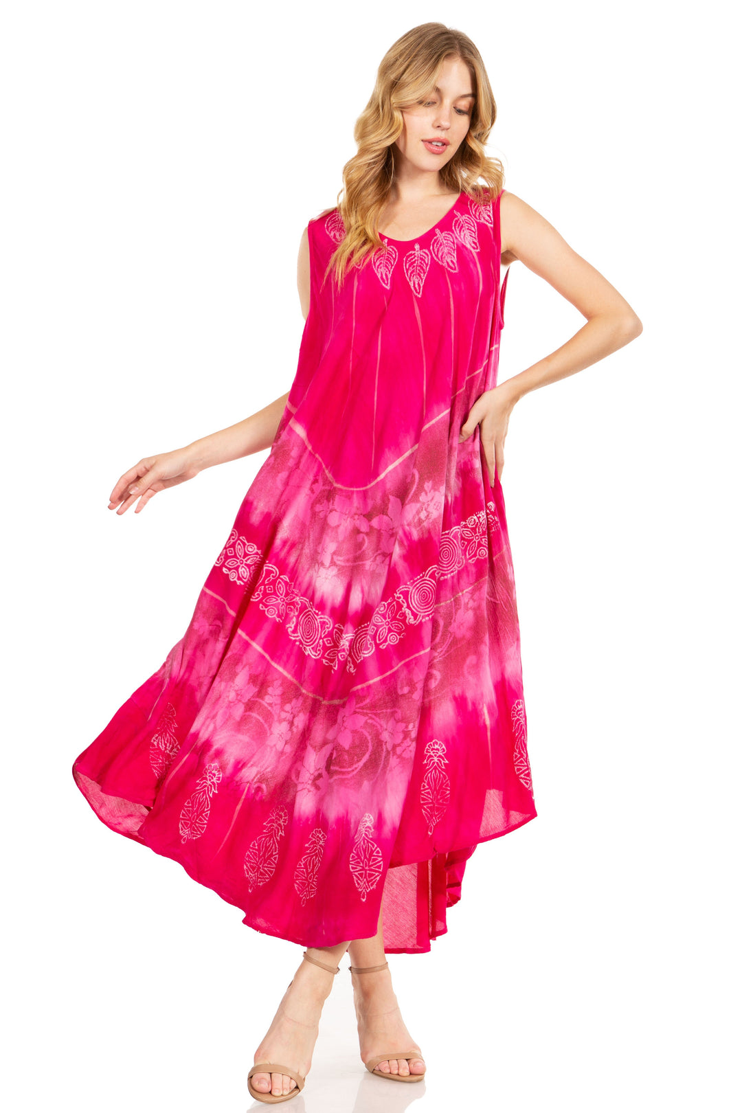 Sakkas Starlight Third Tie Dye Caftan Dress: Women&