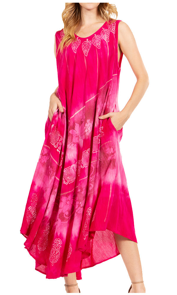 Sakkas Starlight Third Tie Dye Caftan Dress: Women&