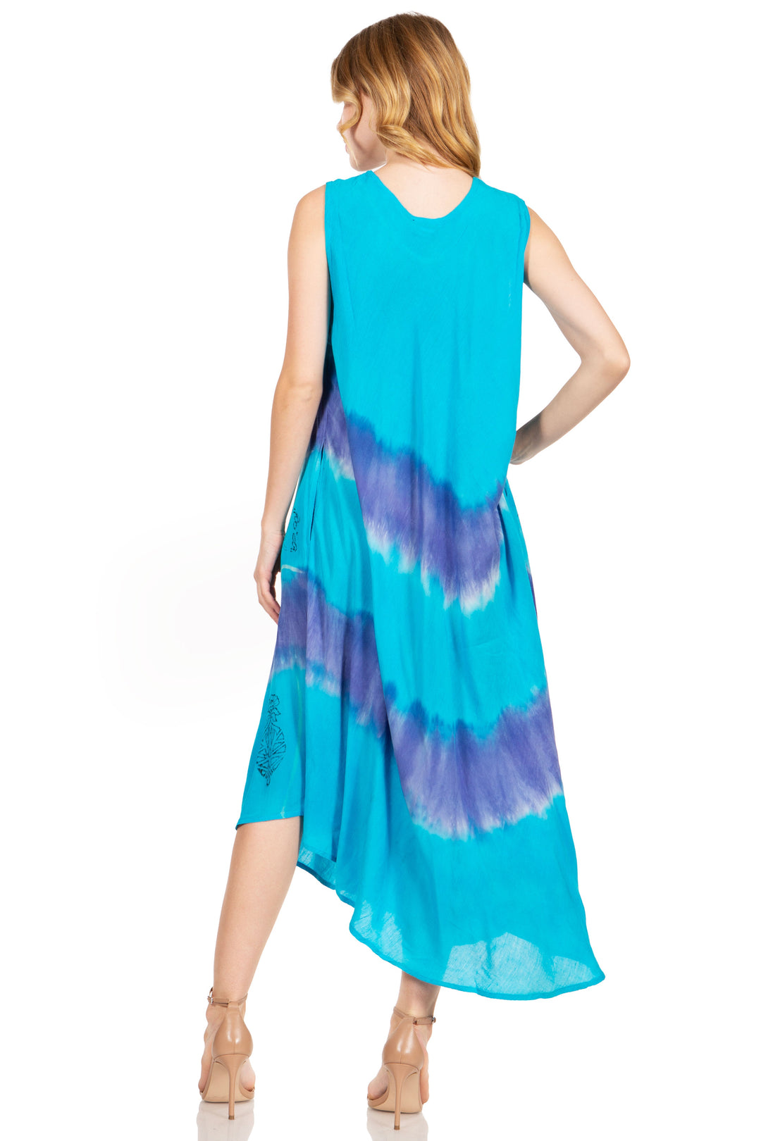 Sakkas Starlight Third Tie Dye Caftan Dress: Women&