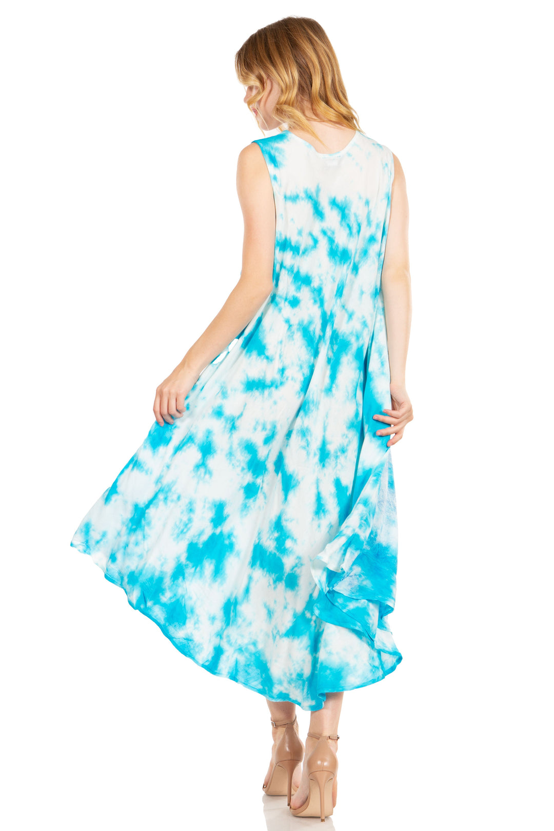Sakkas Starlight Third Tie Dye Caftan Dress: Women&