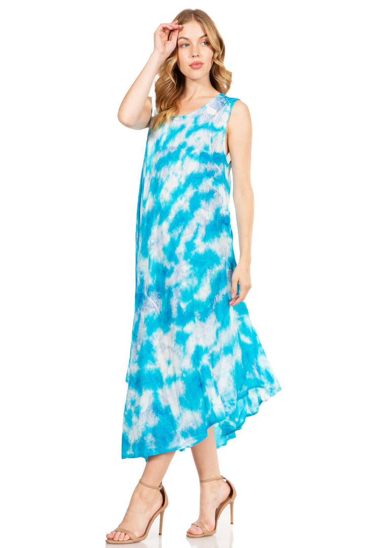 Sakkas Starlight Third Tie Dye Caftan Dress: Women&