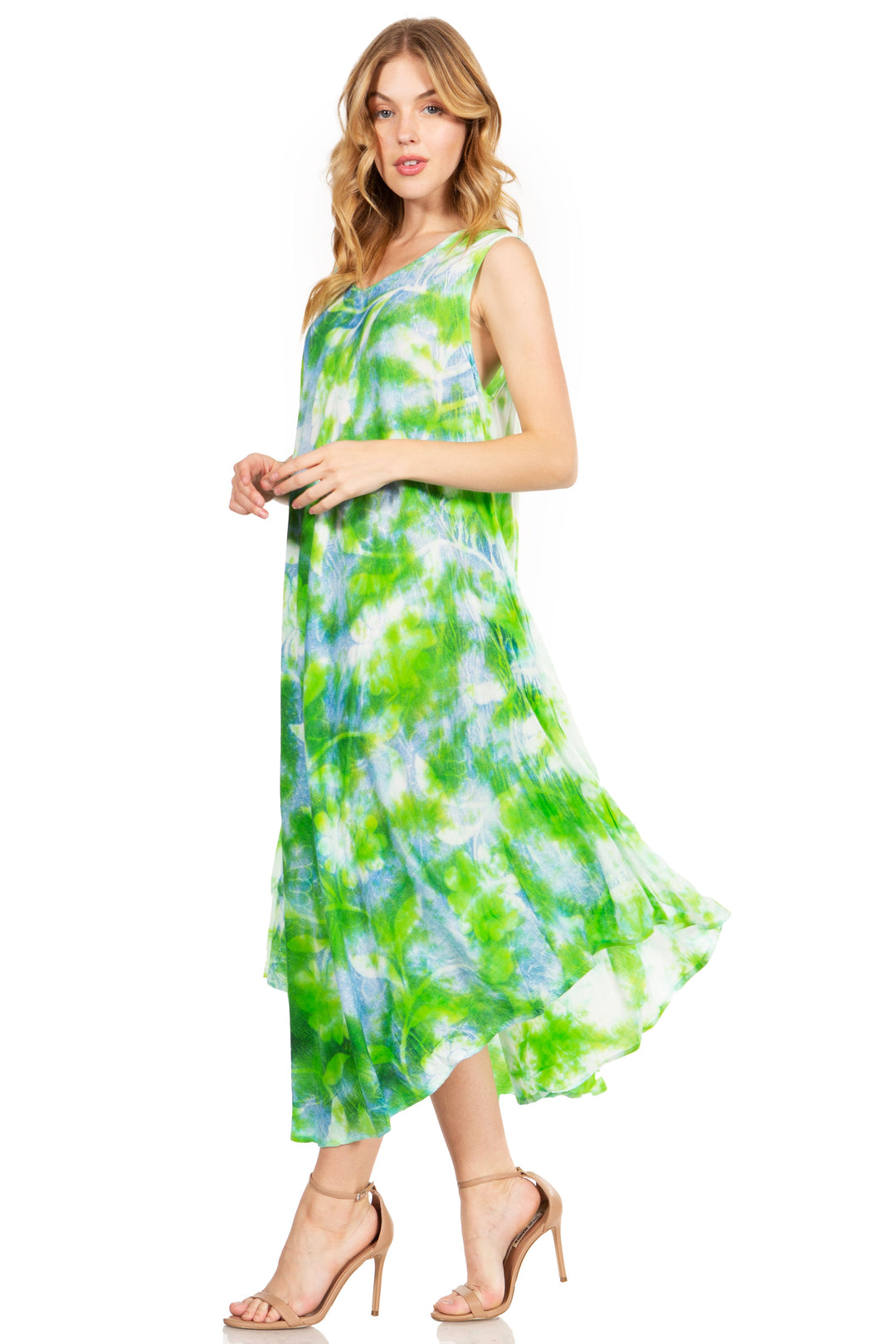 Sakkas Starlight Third Tie Dye Caftan Dress: Women&