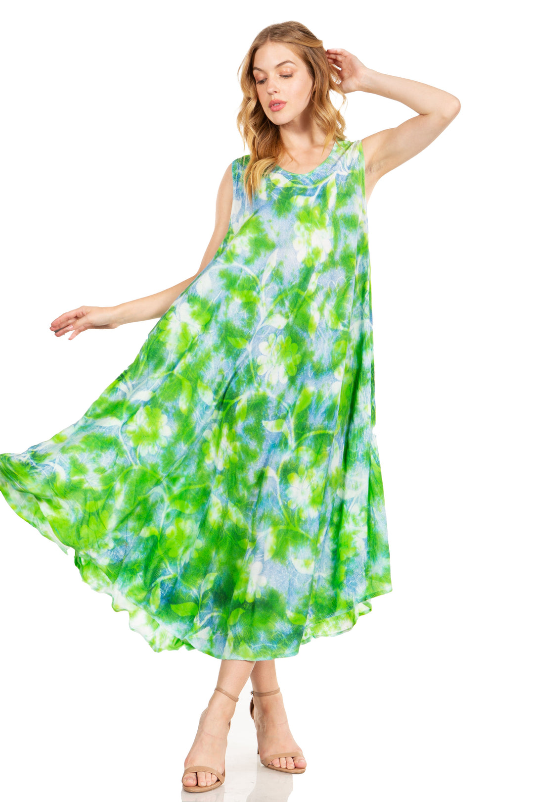 Sakkas Starlight Third Tie Dye Caftan Dress: Women&