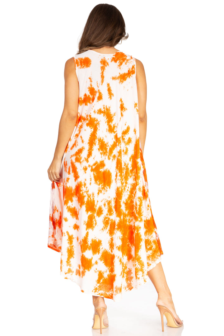 Sakkas Starlight Third Tie Dye Caftan Dress: Women&