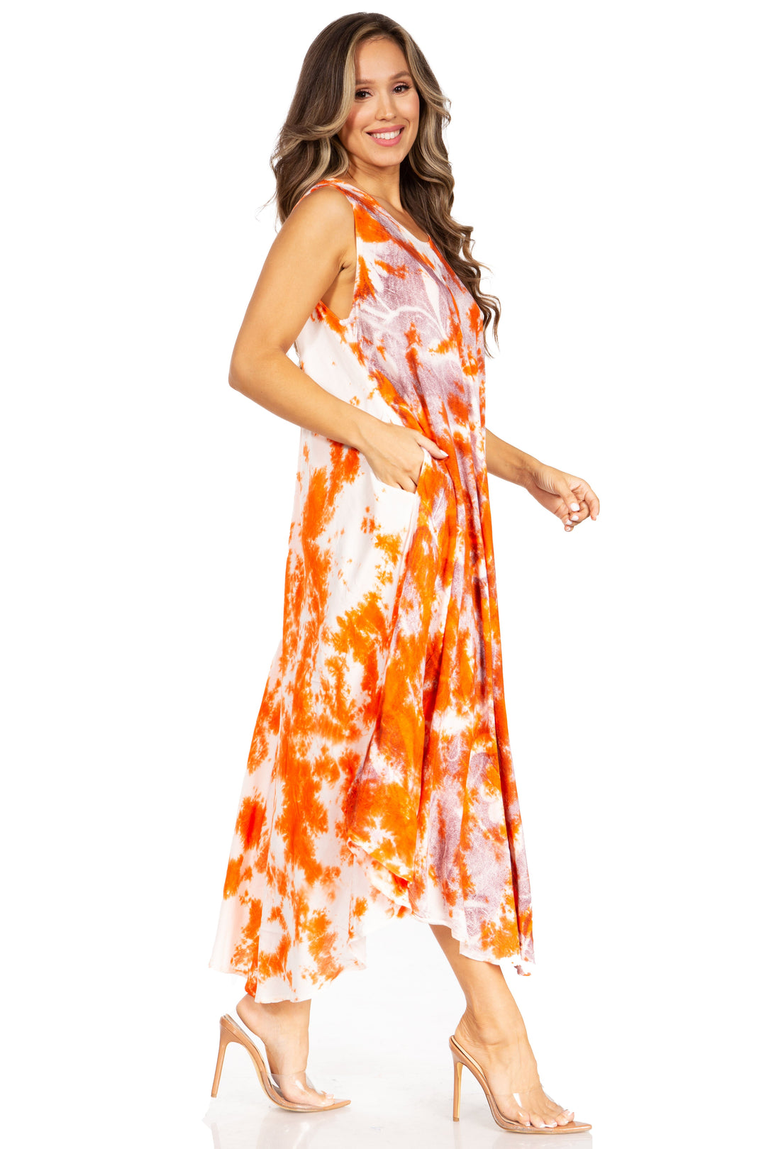 Sakkas Starlight Third Tie Dye Caftan Dress: Women&