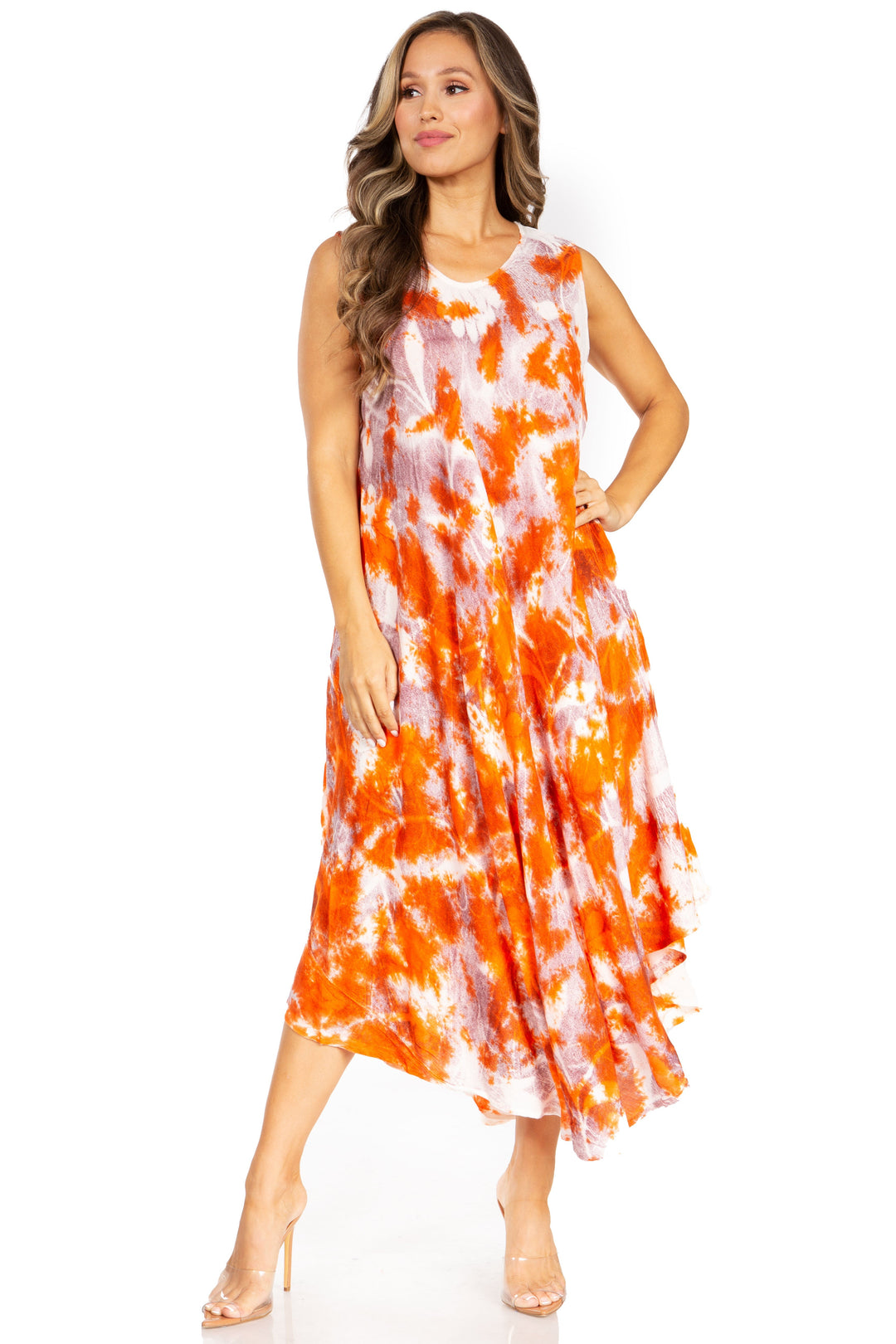 Sakkas Starlight Third Tie Dye Caftan Dress: Women&