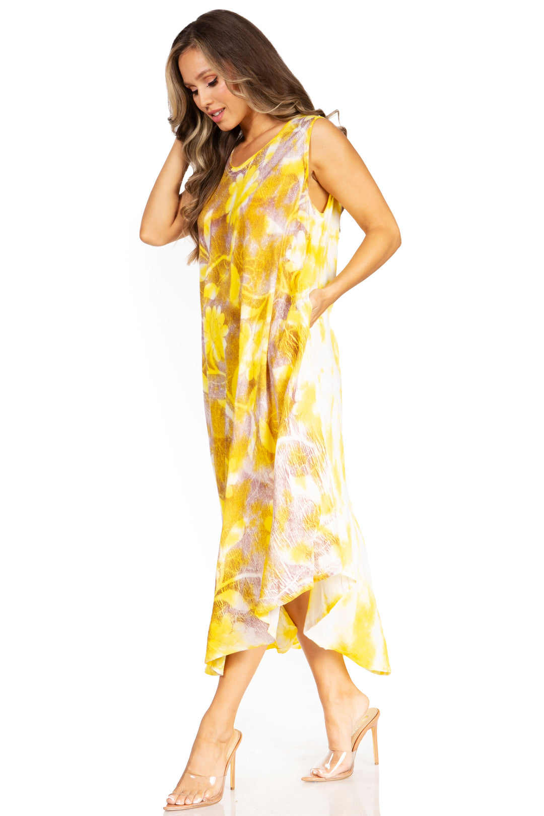 Sakkas Starlight Third Tie Dye Caftan Dress: Women&