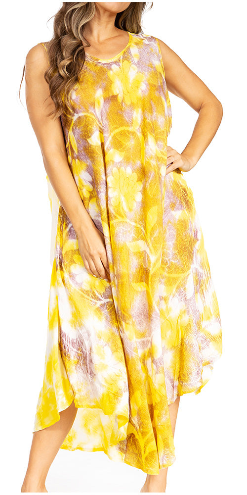 Sakkas Starlight Third Tie Dye Caftan Dress: Women&