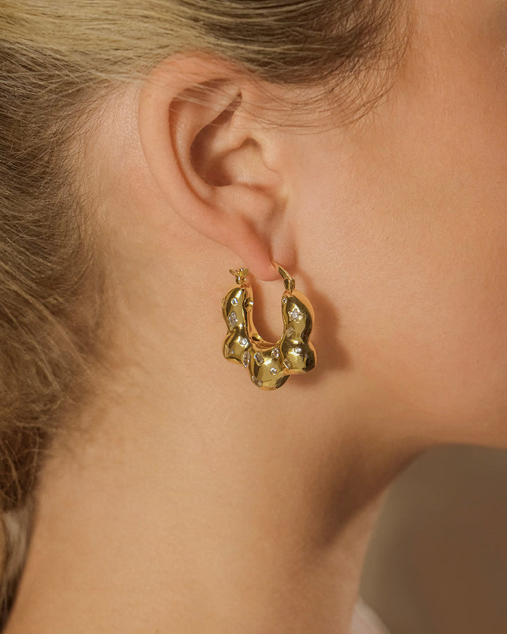 Tari CZ Hoop Earrings