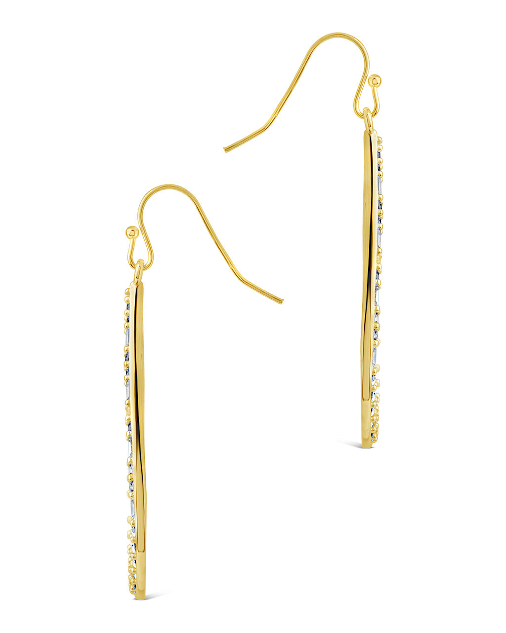 Evangeline CZ Teardrop Hoop Earrings