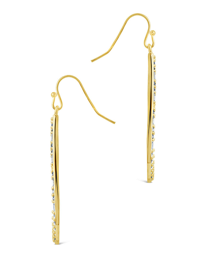 Evangeline CZ Teardrop Hoop Earrings