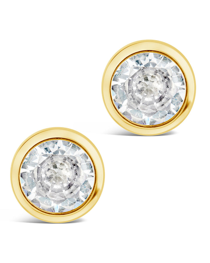 Liv CZ Circle Stud Earrings