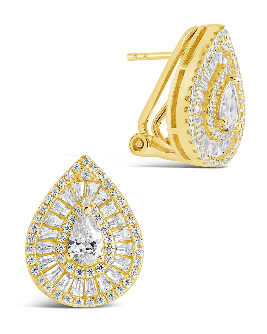 Scarlett CZ Teardrop Stud Earrings